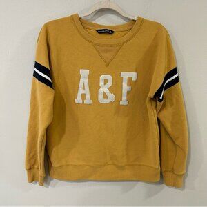 Abercrombie & Fitch Set Yellow Crewneck Sweatshirt Sweatpant Set Size Small